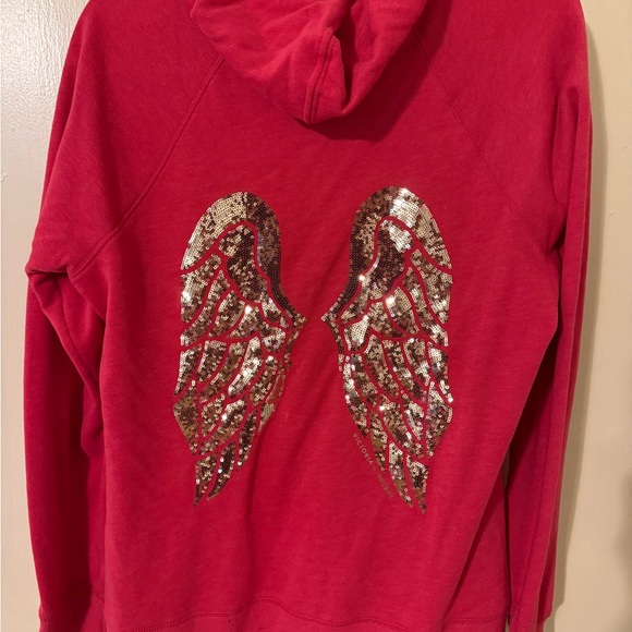 Women’s Victorias Secret Zip Hoodie with Wings on back Large - Picture 1 of 2